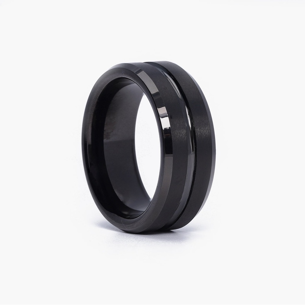 8mm Black Tungsten Carbide Men’s Ring size 10